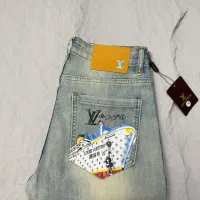 Cheap Louis Vuitton LV Jeans For Men #1424082 Replica Wholesale [$52.00 USD] [ITEM#1424082] on Replica Louis Vuitton LV Jeans