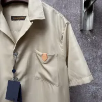 Cheap Louis Vuitton LV Shirts Short Sleeved For Men #1424681 Replica Wholesale [$64.00 USD] [ITEM#1424681] on Replica Louis Vuitton LV Shirts