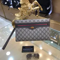 Cheap Gucci AAA Man Pouches #1425834 Replica Wholesale [$60.00 USD] [ITEM#1425834] on Replica Gucci AAA Man Wallets