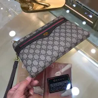 Cheap Gucci AAA Man Pouches #1425834 Replica Wholesale [$60.00 USD] [ITEM#1425834] on Replica Gucci AAA Man Wallets