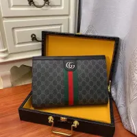 Cheap Gucci AAA Man Pouches #1425840 Replica Wholesale [$64.00 USD] [ITEM#1425840] on Replica Gucci AAA Man Wallets
