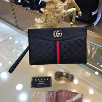 Cheap Gucci AAA Man Pouches #1425847 Replica Wholesale [$64.00 USD] [ITEM#1425847] on Replica Gucci AAA Man Wallets