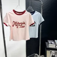 Cheap MIU MIU T-Shirts Short Sleeved For Women #1426968 Replica Wholesale [$64.00 USD] [ITEM#1426968] on Replica MIU MIU T-Shirts
