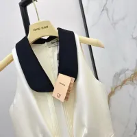 Cheap MIU MIU Dresses Sleeveless For Women #1427093 Replica Wholesale [$128.00 USD] [ITEM#1427093] on Replica MIU MIU Dresses