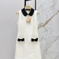 Cheap MIU MIU Dresses Sleeveless For Women #1427094 Replica Wholesale [$125.00 USD] [ITEM#1427094] on Replica MIU MIU Dresses
