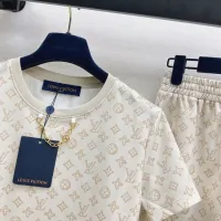 Cheap Louis Vuitton LV Tracksuits Short Sleeved For Women #1427113 Replica Wholesale [$122.00 USD] [ITEM#1427113] on Replica Louis Vuitton LV Tracksuits
