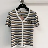 Cheap MIU MIU T-Shirts Short Sleeved For Women #1427131 Replica Wholesale [$98.00 USD] [ITEM#1427131] on Replica MIU MIU T-Shirts