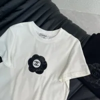 Cheap Chanel T-Shirts Short Sleeved For Women #1427154 Replica Wholesale [$56.00 USD] [ITEM#1427154] on Replica Chanel T-Shirts