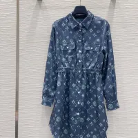 Cheap Louis Vuitton LV Dresses Long Sleeved For Women #1427313 Replica Wholesale [$76.00 USD] [ITEM#1427313] on Replica Louis Vuitton LV Dresses