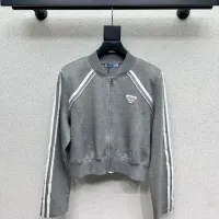 Cheap Prada Jackets Long Sleeved For Women #1427344 Replica Wholesale [$76.00 USD] [ITEM#1427344] on Replica Prada Jackets