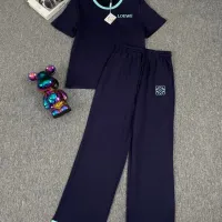 Cheap LOEWE Tracksuits Short Sleeved For Women #1427399 Replica Wholesale [$88.00 USD] [ITEM#1427399] on Replica LOEWE Tracksuits