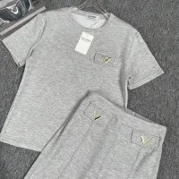 Cheap Valentino Tracksuits Short Sleeved For Women #1427425 Replica Wholesale [$88.00 USD] [ITEM#1427425] on Replica Valentino Tracksuits