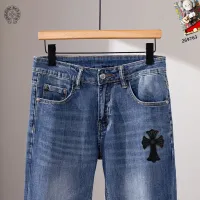 Cheap Chrome Hearts Jeans For Men #1427498 Replica Wholesale [$48.00 USD] [ITEM#1427498] on Replica Chrome Hearts Jeans