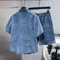 Cheap Louis Vuitton LV Tracksuits Short Sleeved For Men #1427842 Replica Wholesale [$68.00 USD] [ITEM#1427842] on Replica Louis Vuitton LV Tracksuits