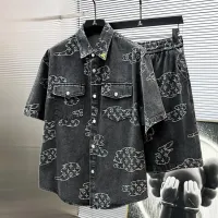 Cheap Louis Vuitton LV Tracksuits Short Sleeved For Men #1427845 Replica Wholesale [$68.00 USD] [ITEM#1427845] on Replica Louis Vuitton LV Tracksuits