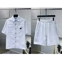 Cheap Prada Tracksuits Short Sleeved For Men #1428344 Replica Wholesale [$68.00 USD] [ITEM#1428344] on Replica Prada Tracksuits