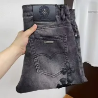 Cheap Chrome Hearts Jeans For Men #1428585 Replica Wholesale [$48.00 USD] [ITEM#1428585] on Replica Chrome Hearts Jeans