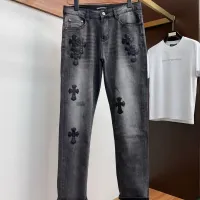 Cheap Chrome Hearts Jeans For Men #1428585 Replica Wholesale [$48.00 USD] [ITEM#1428585] on Replica Chrome Hearts Jeans