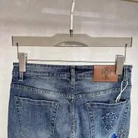 Cheap Chrome Hearts Jeans For Men #1428586 Replica Wholesale [$48.00 USD] [ITEM#1428586] on Replica Chrome Hearts Jeans