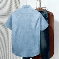 Cheap Louis Vuitton LV Shirts Short Sleeved For Men #1428998 Replica Wholesale [$45.00 USD] [ITEM#1428998] on Replica Louis Vuitton LV Shirts