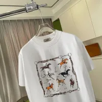 Cheap Hermes T-Shirts Short Sleeved For Unisex #1429668 Replica Wholesale [$42.00 USD] [ITEM#1429668] on Replica Hermes T-Shirts