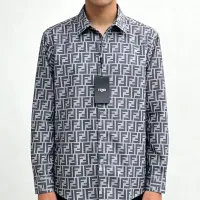 Cheap Fendi Shirts Long Sleeved For Men #1430139 Replica Wholesale [$80.00 USD] [ITEM#1430139] on Replica Fendi Shirts
