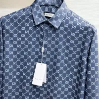 Cheap Gucci Shirts Long Sleeved For Men #1430143 Replica Wholesale [$80.00 USD] [ITEM#1430143] on Replica Gucci Shirts