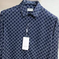 Cheap Gucci Shirts Long Sleeved For Men #1430144 Replica Wholesale [$80.00 USD] [ITEM#1430144] on Replica Gucci Shirts