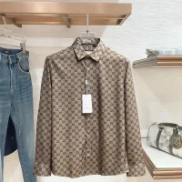 Cheap Gucci Shirts Long Sleeved For Men #1430145 Replica Wholesale [$80.00 USD] [ITEM#1430145] on Replica Gucci Shirts