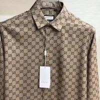Cheap Gucci Shirts Long Sleeved For Men #1430145 Replica Wholesale [$80.00 USD] [ITEM#1430145] on Replica Gucci Shirts