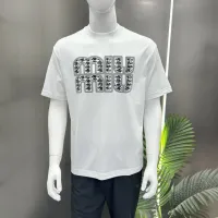Cheap MIU MIU T-Shirts Short Sleeved For Men #1430379 Replica Wholesale [$82.00 USD] [ITEM#1430379] on Replica MIU MIU T-Shirts