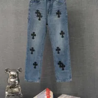 Cheap Chrome Hearts Jeans For Men #1430756 Replica Wholesale [$48.00 USD] [ITEM#1430756] on Replica Chrome Hearts Jeans