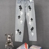 Cheap Chrome Hearts Jeans For Men #1430766 Replica Wholesale [$52.00 USD] [ITEM#1430766] on Replica Chrome Hearts Jeans