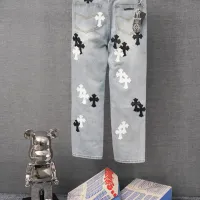 Cheap Chrome Hearts Jeans For Men #1430766 Replica Wholesale [$52.00 USD] [ITEM#1430766] on Replica Chrome Hearts Jeans