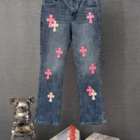 Cheap Chrome Hearts Jeans For Men #1430789 Replica Wholesale [$56.00 USD] [ITEM#1430789] on Replica Chrome Hearts Jeans
