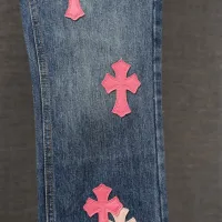 Cheap Chrome Hearts Jeans For Men #1430789 Replica Wholesale [$56.00 USD] [ITEM#1430789] on Replica Chrome Hearts Jeans
