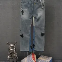 Cheap Chrome Hearts Jeans For Men #1430795 Replica Wholesale [$56.00 USD] [ITEM#1430795] on Replica Chrome Hearts Jeans