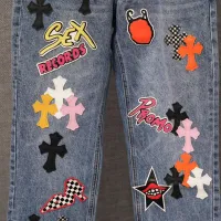 Cheap Chrome Hearts Jeans For Men #1430812 Replica Wholesale [$64.00 USD] [ITEM#1430812] on Replica Chrome Hearts Jeans