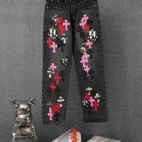 Cheap Chrome Hearts Jeans For Men #1430813 Replica Wholesale [$60.00 USD] [ITEM#1430813] on Replica Chrome Hearts Jeans