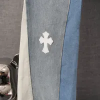 Cheap Chrome Hearts Jeans For Men #1430815 Replica Wholesale [$52.00 USD] [ITEM#1430815] on Replica Chrome Hearts Jeans