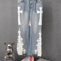 Cheap Chrome Hearts Jeans For Men #1430818 Replica Wholesale [$56.00 USD] [ITEM#1430818] on Replica Chrome Hearts Jeans