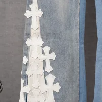 Cheap Chrome Hearts Jeans For Men #1430818 Replica Wholesale [$56.00 USD] [ITEM#1430818] on Replica Chrome Hearts Jeans