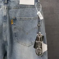 Cheap Chrome Hearts Jeans For Men #1430818 Replica Wholesale [$56.00 USD] [ITEM#1430818] on Replica Chrome Hearts Jeans