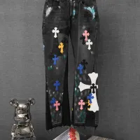 Cheap Chrome Hearts Jeans For Men #1430819 Replica Wholesale [$68.00 USD] [ITEM#1430819] on Replica Chrome Hearts Jeans