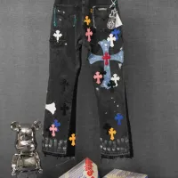 Cheap Chrome Hearts Jeans For Men #1430819 Replica Wholesale [$68.00 USD] [ITEM#1430819] on Replica Chrome Hearts Jeans