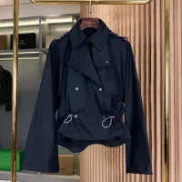 Cheap Burberry Trench Coat Long Sleeved For Women #1431445 Replica Wholesale [$132.00 USD] [ITEM#1431445] on Replica Burberry Trench Coat