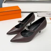 Cheap Hermes High-Heeled Shoes For Women #1431681 Replica Wholesale [$98.00 USD] [ITEM#1431681] on Replica Hermes High-Heeled Shoes