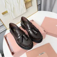 Cheap MIU MIU Leather Shoes For Women #1431850 Replica Wholesale [$108.00 USD] [ITEM#1431850] on Replica MIU MIU Leather Shoes