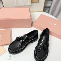 Cheap MIU MIU Leather Shoes For Women #1431851 Replica Wholesale [$108.00 USD] [ITEM#1431851] on Replica MIU MIU Leather Shoes