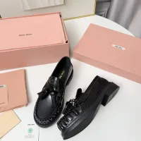 Cheap MIU MIU Leather Shoes For Women #1431851 Replica Wholesale [$108.00 USD] [ITEM#1431851] on Replica MIU MIU Leather Shoes